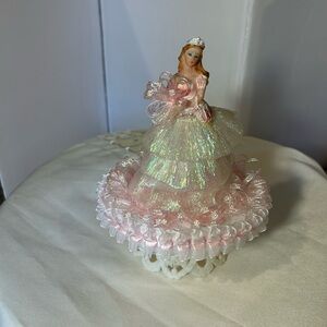 Pink and White Decorative Doll Figurine cake topper sweet 15